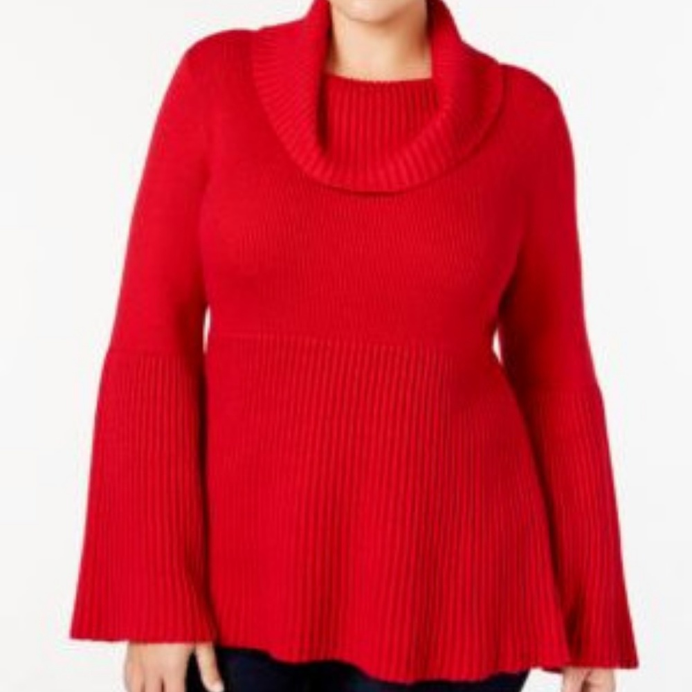Style & Co Knit Sweater NWT Plus Size Various Red